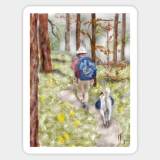 A Walk in the Woods with my Best Friend Sticker